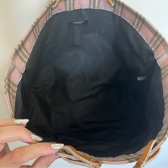 Burberry London Pink Nova Check Tote Shopper Tote - Picture 10 of 11